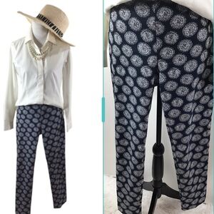 D. Exterior Italian navy/white leggings S